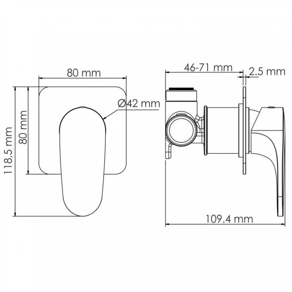 Смеситель для ванны WasserKRAFT Havel A3651.282.284.285.194.286