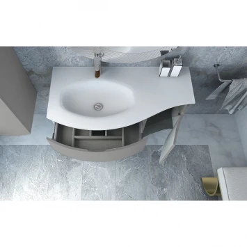 Шкаф одностворчатый 34x55 см Grigio Lucido R Cezares Vague 54855