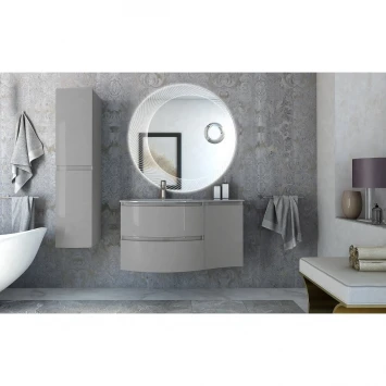 Шкаф одностворчатый 34x55 см Grigio Lucido R Cezares Vague 54855