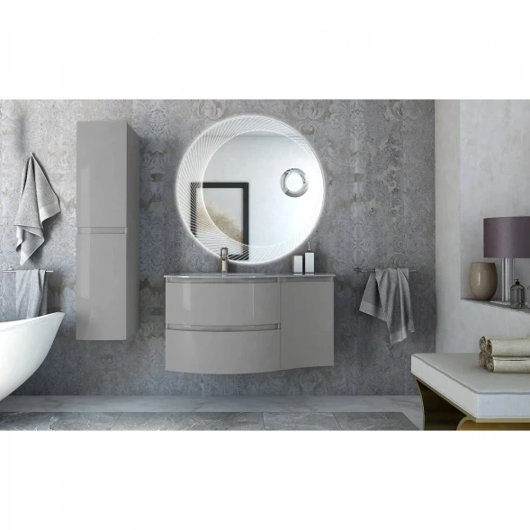 Шкаф одностворчатый 34x55 см Grigio Lucido R Cezares Vague 54855