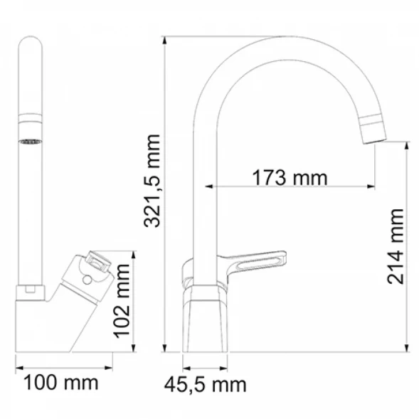Смеситель для кухни WasserKRAFT Ruhr 24407
