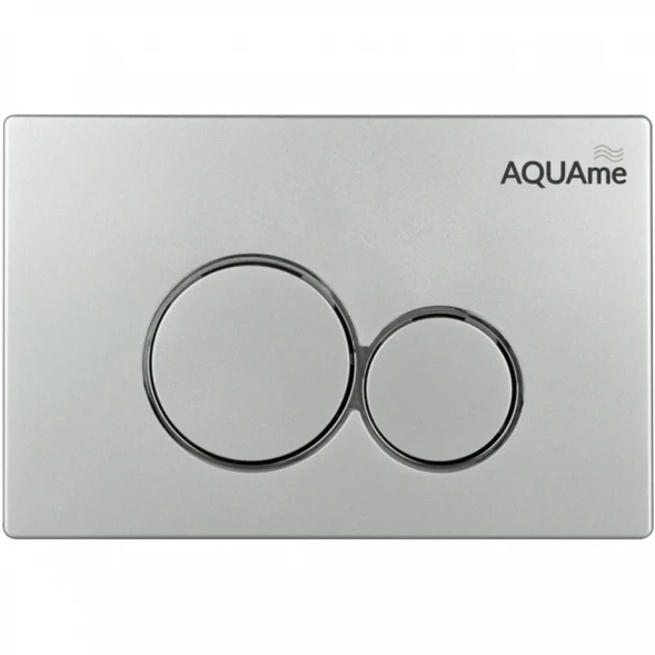 Кнопка смыва AQUAme AQM4101S для инсталляции, сатин/хром/сатин