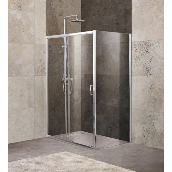Душевой уголок 110-125x80 см BelBagno UNIQUE-AH-1-110/125-80-C-Cr прозрачное