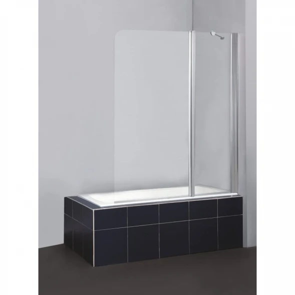 Шторка для ванны 120 см BelBagno Sela SELA-V-11-120/140-P-Cr-R текстурное стекло