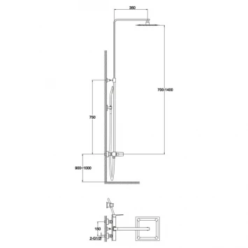 Душевая система BelBagno Arlie ARL-DOCM-CRM