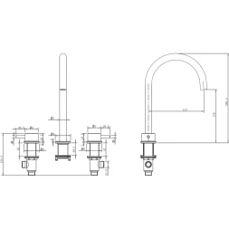 Смеситель для раковины Abber Wasser Kreis 316 AF8108BST-M нержавеющая сталь