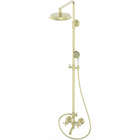 Душевая система Wonzon &amp; Woghand Retro WW-88739020-BG 228 мм, со смесителем, золотой матовый