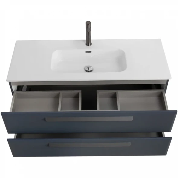 Тумба под раковину Cezares Eco ECO-CER-N-1200-2C-SO-GR-P 100 см, подвесная, Grafito