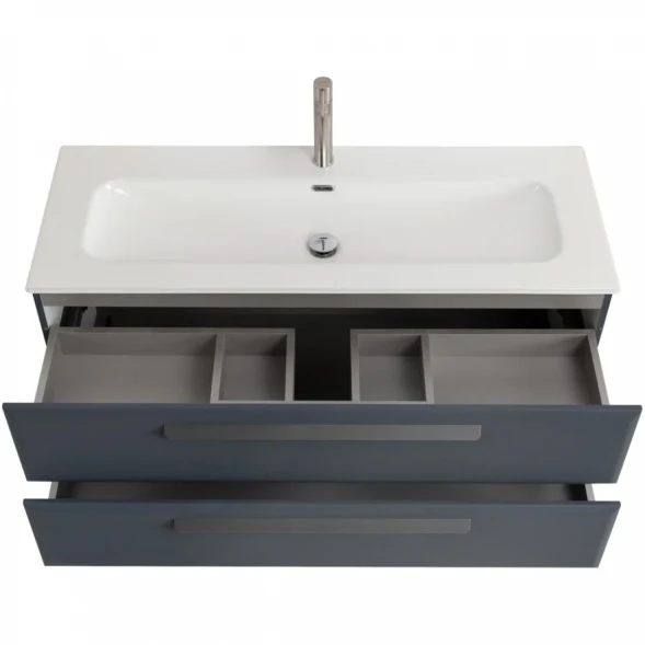 Тумба под раковину Cezares Eco ECO-CER-N-1200-2C-SO-GR-P 100 см, подвесная, Grafito