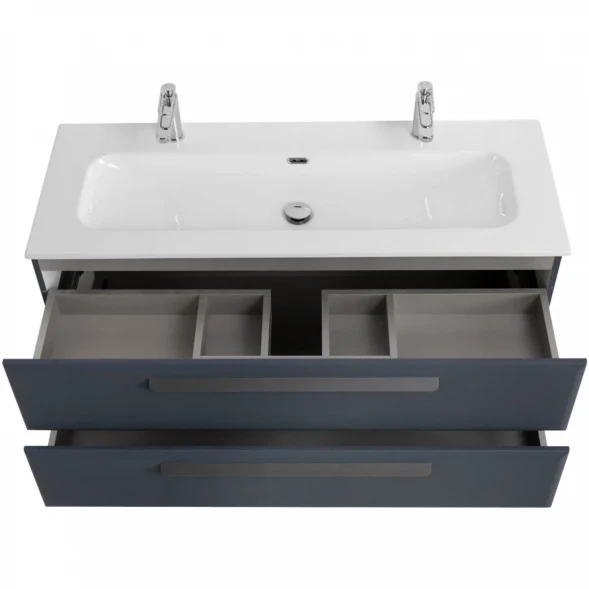 Тумба под раковину Cezares Eco ECO-CER-N-1200-2C-SO-GR-P 100 см, подвесная, Grafito