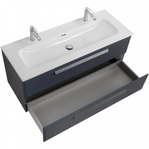 Тумба под раковину Cezares Eco ECO-CER-N-1200-2C-SO-GR-P 100 см, подвесная, Grafito