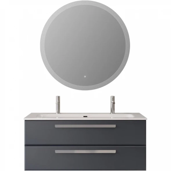 Тумба под раковину Cezares Eco ECO-CER-N-1200-2C-SO-GR-P 100 см, подвесная, Grafito