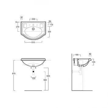 Раковина 67 см Simas Arcade AR835bi*1