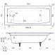 Ванна чугунная Delice Repos DLR220508-AS 170x70 см, с антискользящим покрытием, белый