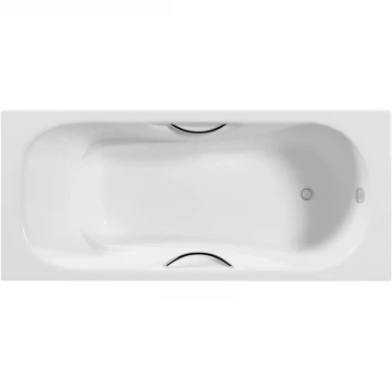 Ванна чугунная Delice Malibu DLR230629R 160x75 см, с отверстиями под ручки, белый