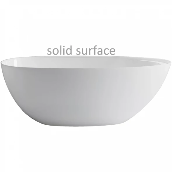 Ванна из литьевого мрамора Astra-Form Исида Solid Surface 01010093 170x80 см, отдельностоящая, белый матовый