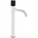 Смеситель для раковины Boheme Stick Mramor 122-W-MR-BLACK белый глянец/черный