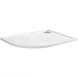 Душевой поддон BelBagno Uno TRAY-MR-UNO-RH-120/80-550-35-W-R-CR 120x80 см R, из литьевого мрамора, асимметричный, белый
