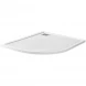 Душевой поддон BelBagno Uno TRAY-MR-UNO-RH-120/80-550-35-W-R-CR 120x80 см R, из литьевого мрамора, асимметричный, белый