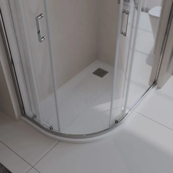 Душевой поддон BelBagno Uno TRAY-MR-UNO-RH-120/80-550-35-W-R-CR 120x80 см R, из литьевого мрамора, асимметричный, белый
