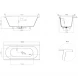 Ванна из литьевого мрамора Salini S-Sense Ornella Axis Kit 104713G 170x70 см, белый глянец