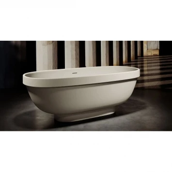 Ванна из литьевого мрамора Salini S-Stone Greca 103121MF 180x80 см, отдельностоящая, покраска по RAL матовый полностью