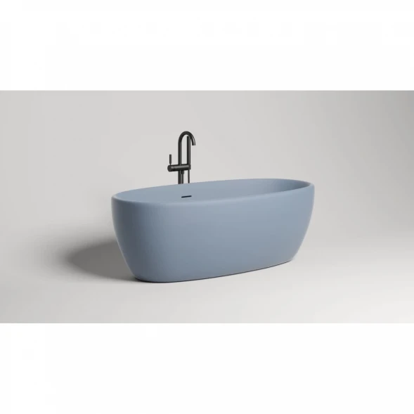Ванна из литьевого мрамора Salini S-Stone Luce 100121MF 169x87 см, отдельностоящая, покраска по RAL матовый полностью