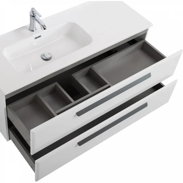 Тумба под раковину Cezares Eco ECO-CER-N-1200-2C-SO-BL-L 120 см L, подвесная, Bianco Lucido