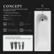 Ванна чугунная Vinsent Veron Concept VCO1707042-AS 170x70 см, с антискользящим покрытием, белый