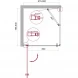 Душевой уголок 90x80 см BelBagno Etna ETNA-AH-1-90/80-C-Cr прозрачное