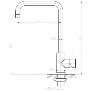 Смеситель для кухни BelBagno BB-LAM03A-IN