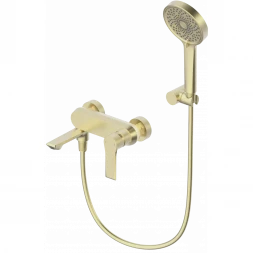 Смеситель для ванны Wonzon &amp; Woghand Brilliant WW-88037079-BG с душевым гарнитуром, золотой матовый