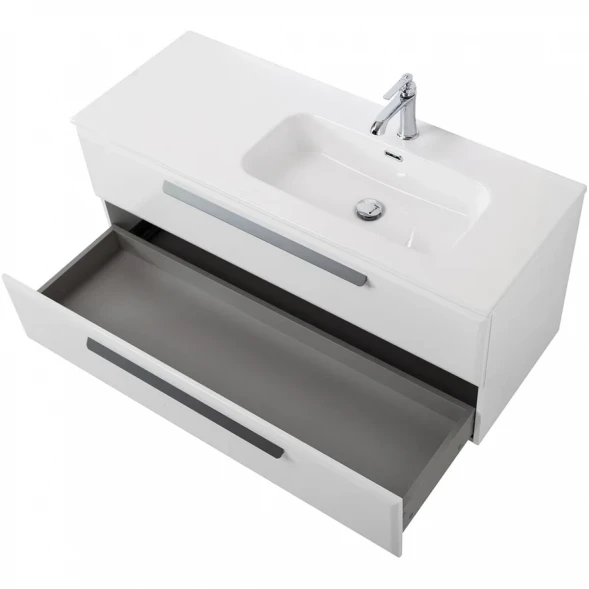 Тумба под раковину Cezares Eco ECO-CER-N-1200-2C-SO-BL-R 120 см R, подвесная, Bianco Lucido