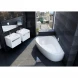 Акриловая асимметричная ванна LoveStory II PU Plus L белая Ravak C771000000