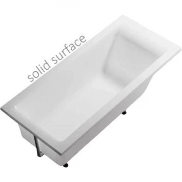 Ванна из литьевого мрамора Astra-Form Нейт Solid Surface 01010053+08010054 150x70 см, белый матовый
