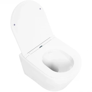 Комплект инсталляция с унитазом BelBagno Sfera BB8001CHR/SC/BB002-80/BB014-SR-BIANCO с кнопкой смыва, белый + унитаз подвесной BelBagno Tre безободковый, с сиденьем микролифт, белый