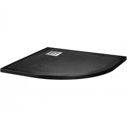 Душевой поддон BelBagno Uno TRAY-MR-UNO-R-90-550-35-NERO-CR 90x90 см, из литьевого мрамора, четверть круга, черный матовый