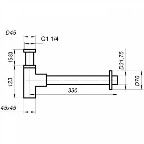 Сифон для раковины BelBagno BB-SMQ2-01