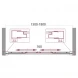 Шторка для ванны 150-180 см BelBagno UNIQUE-VF-2-150/180-140-P-Cr текстурное стекло