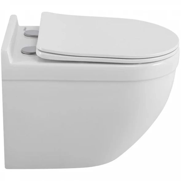 Унитаз подвесной BelBagno Senso BB017CH-TOR/SC безободковый, торнадо, с сиденьем микролифт, белый