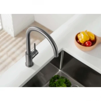 Смеситель для кухни Aquatek Европа AQ1382BGM оружейная сталь матовый