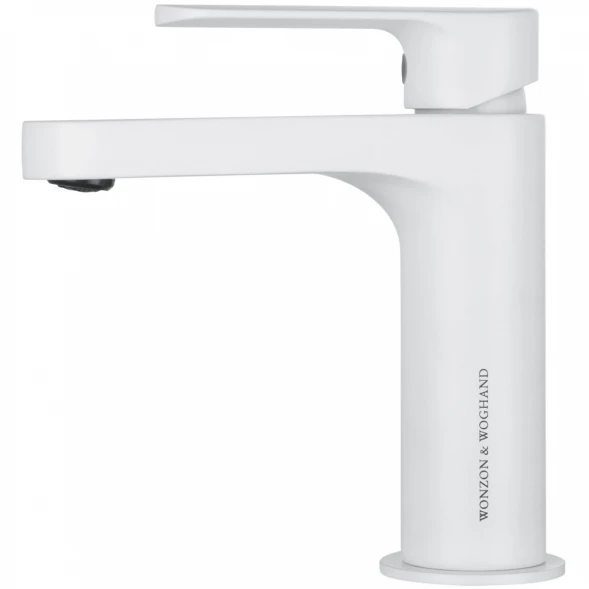 Смеситель для раковины Wonzon &amp; Woghand WW-H1032-MW белый матовый
