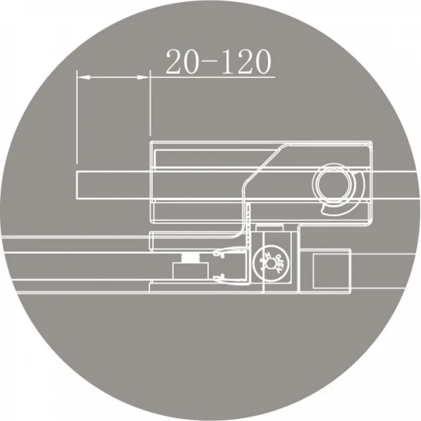 Душевой уголок 80-90x80-90 см Cezares SLIDER-R-2-80/90-C-NERO прозрачное