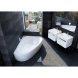 Акрилоая асимметричная ванна LoveStory II PU Plus P белая Ravak C781000000