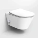 Унитаз подвесной Boheme Avva 972-2-W безободковый, с функцией биде, белый