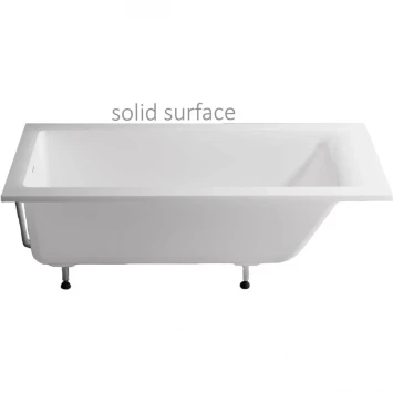 Ванна из литьевого мрамора Astra-Form Нейт Solid Surface 01010054+08010054 160x70 см, белый матовый