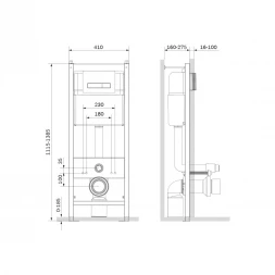 Инсталляция для унитаза Am.Pm Start S I012703.0251 с кнопкой смыва, хром