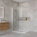 Душевая перегородка BelBagno Luce KRAFT-L-1-90-C-Cr 90 см, профиль хром, стекло прозрачное