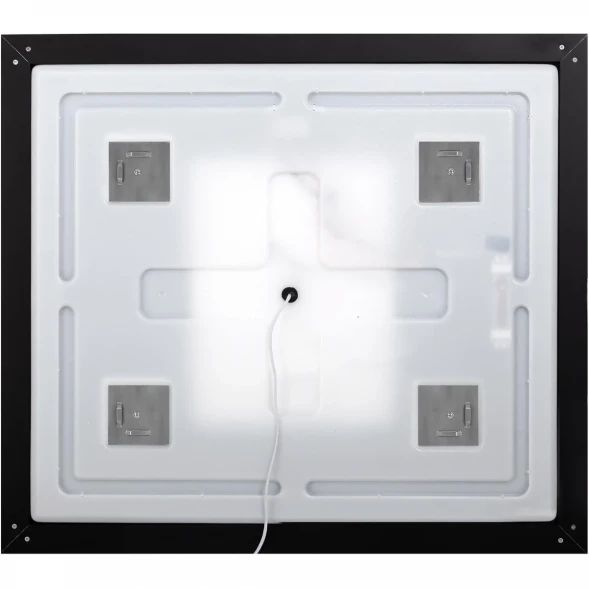 Зеркало BelBagno Kraft SPC-KRAFT-1000-800-LED-TCH-WARM-NERO 100x80 см, с LED-подсветкой, сенсорным выключателем, антизапотеванием, черный