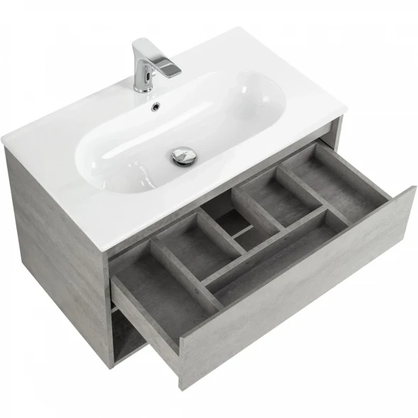 Тумба Cemento Grigio 80 см BelBagno Kraft KRAFT-800-1C-SO-CG